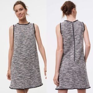 NWOT LOFT XSP Fringe Tweed Shift Dress